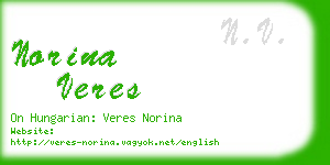 norina veres business card